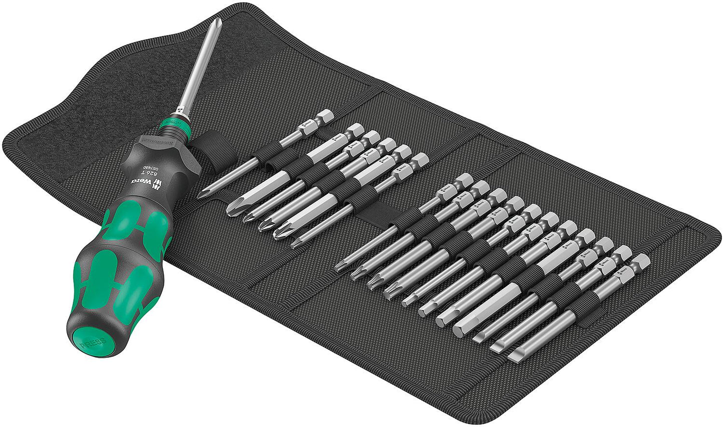 Bit-Set WERA 19-teilig,Schlitz,Phillips, Pozidriv,TORX,Innensechskant