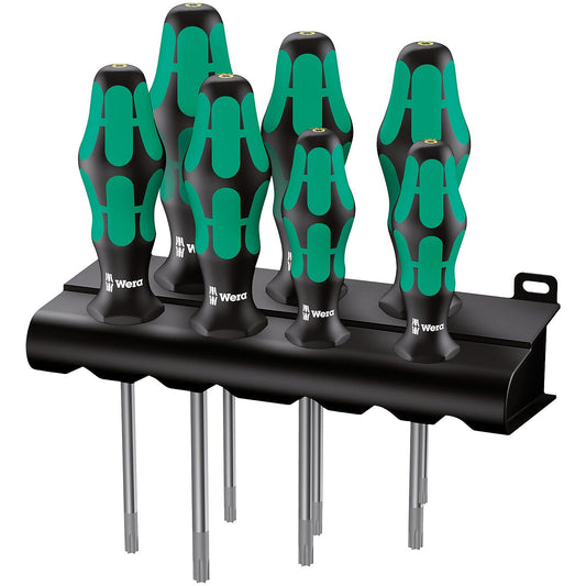 Torx®-Schraubendreher-Satz Wera 367/7 Rack, Kraftform Plus, mit Haltefunktion, 7-teilig