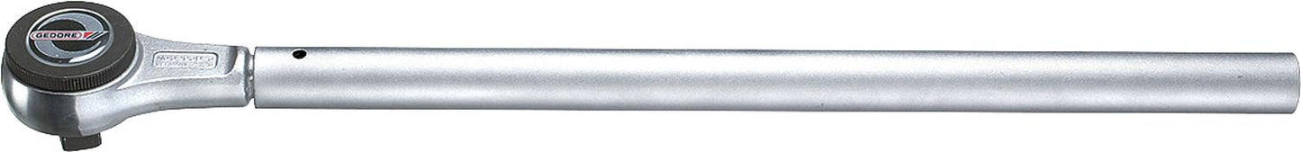 GEDORE 1" reversible ratchet with extension tube and reversing lever, length 810mm