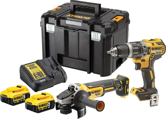 Kit batterie DCK2080P2T-QW, 18 V, composé de 2 batteries de 5,0 Ah, 1 chargeur et 1 mallette de transport.