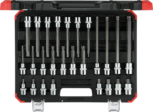 Innenvielzahn Steckschlüsseleinsatz-Satz GEDORE red R68003026, 26-teilig 1/2"