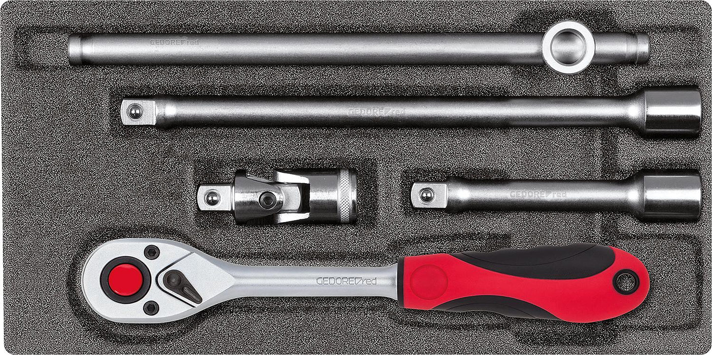 Steckschlüsselsatz GEDORE red 5-teilig 1/2" mit Ratsche