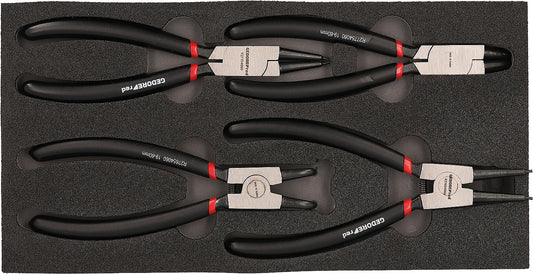 Jeu de 4 pinces à circlips rouges GEDORE