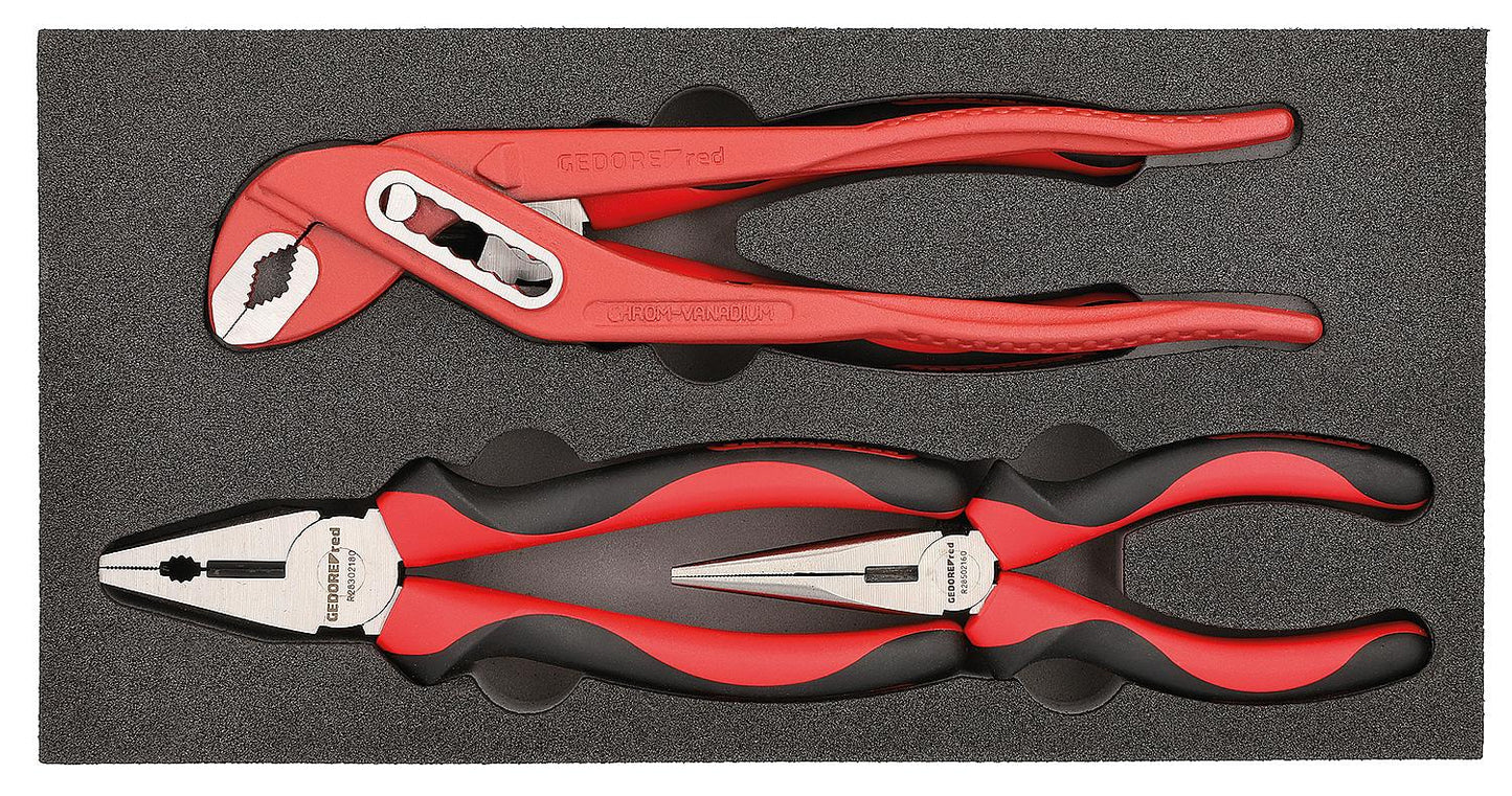 Ensemble de 4 pinces rouges GEDORE