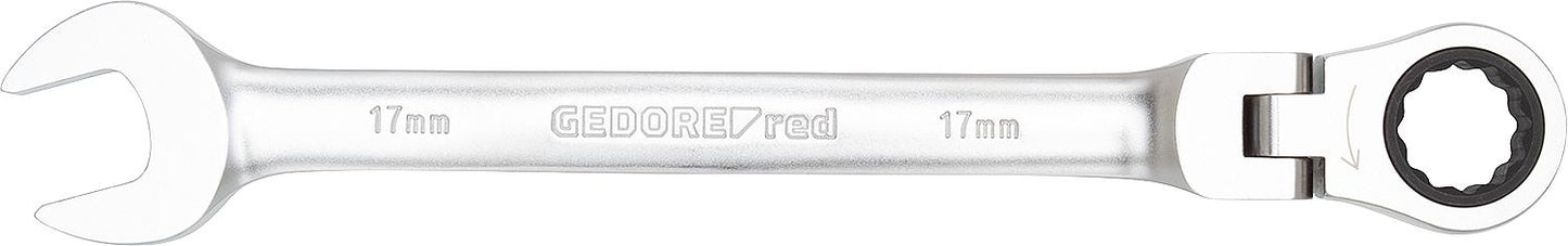 GEDORE red ring ratchet wrench with joint SW=8mm, L=136mm