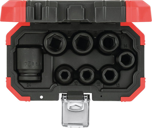 Kraftschrauber Aussensechskant-Steckschlüsseleinsatz-Satz GEDORE red R63003008, 8-teilig 1/2"