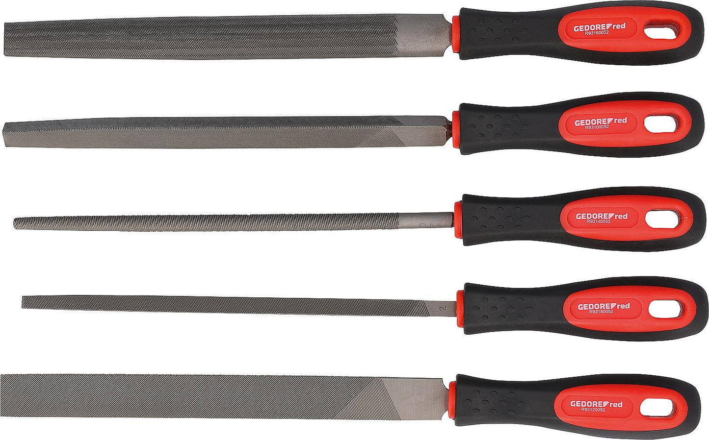 GEDORE red 5-piece file set in plastic case