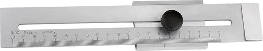 Marking gauge, flat, stainless steel, length 200 mm