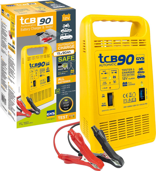 Vollautomatisches Batterielade- gerät, für 12 V Batterien, 15- 90 Ah, Typ TCB 90 automatisch