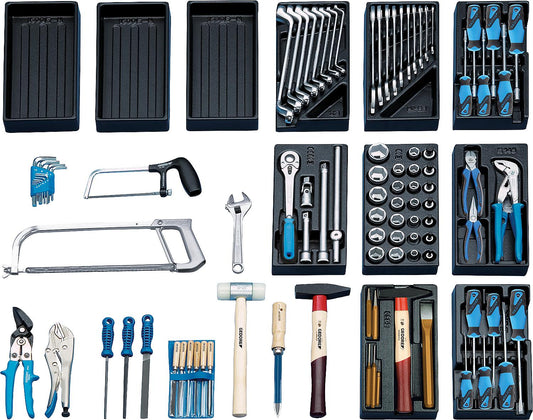 Werkzeugsatz GEDORE 100-teilig in ABS-Kunststoff Modulen