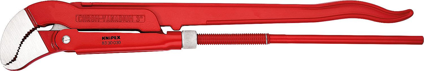 KNIPEX S-shaped pipe wrench, red powder-coated, L: 680mm
