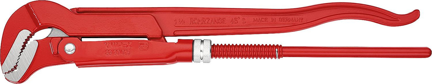 KNIPEX S-shaped pipe wrench, red powder-coated, L: 680mm