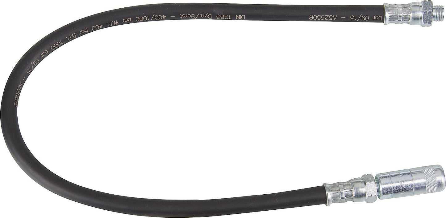 High-pressure rubber armored hoses 400 bar with 4-jaw hydraulic nozzle R 1/8", 500 mm long