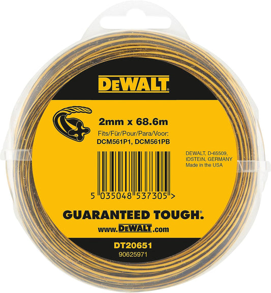 DeWALT DT20651 trimmer line for cordless grass trimmers and brushcutters, Ø2.0mm, length 68.6m