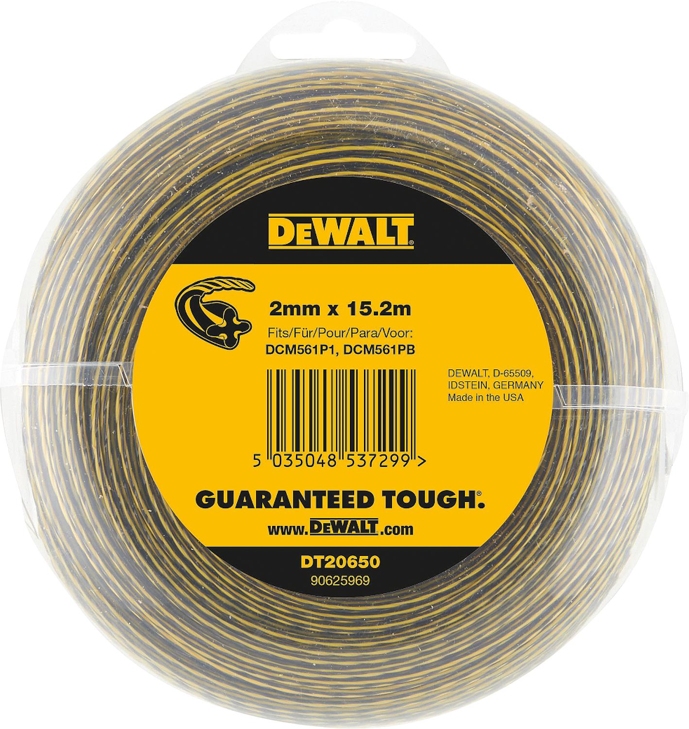 DeWALT DT20651 trimmer line for cordless grass trimmers and brushcutters, Ø2.0mm, length 68.6m