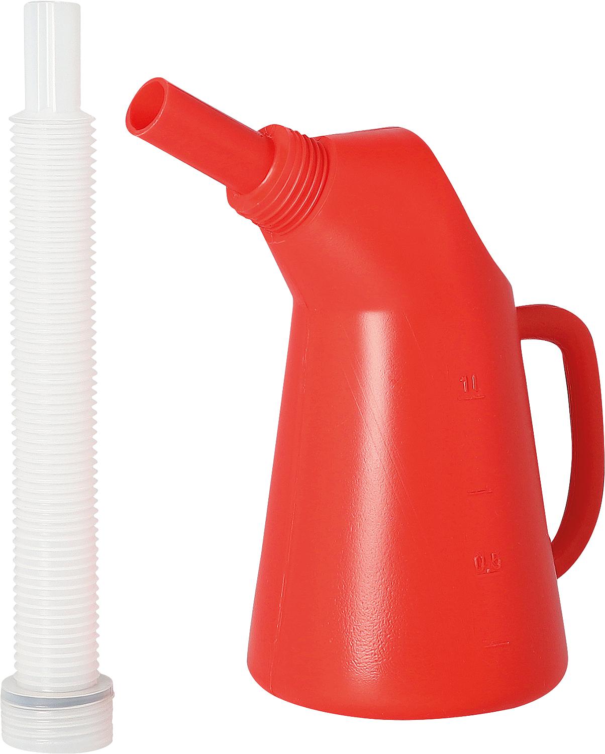 Polyethylene measuring cup 1000 ml with flexible spout