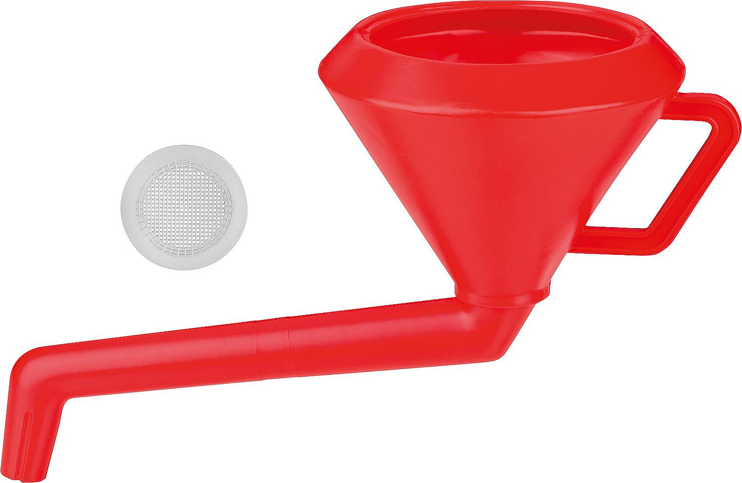 Funnel with sieve d=200mm, made of polyethylene, angled
