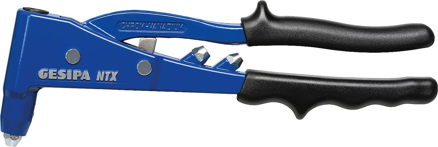 Gesipa NTX blind rivet pliers with steel legs and gearing, without opening spring