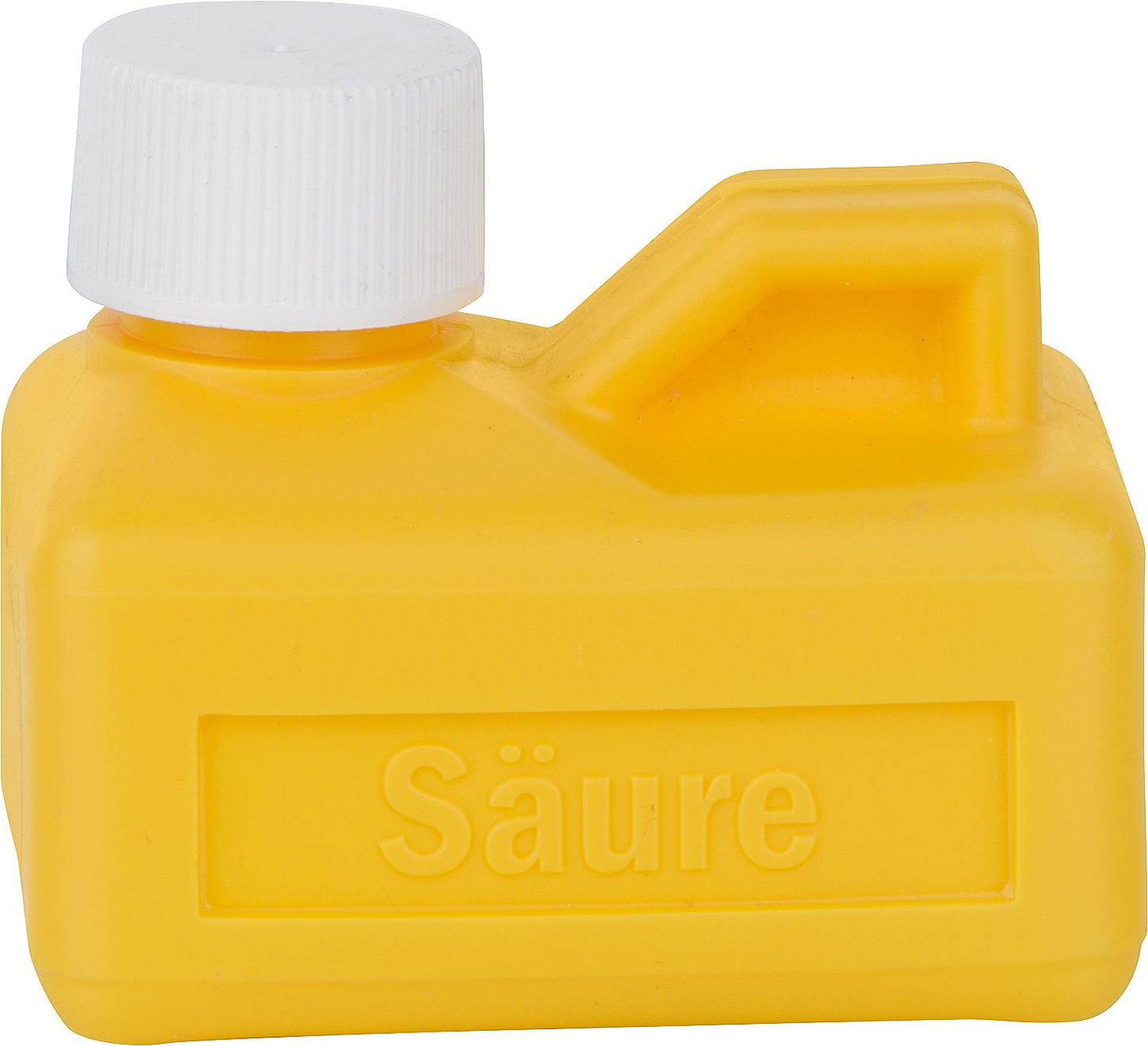 Hydrochloric acid bottle, material PE-HD, color yellow, capacity 150 ml