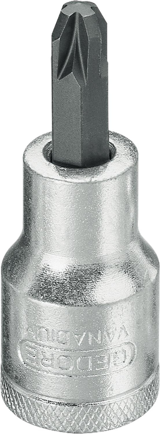 Schraubendrehereinsätze 1/2" Phillips, metrisch, kurz
