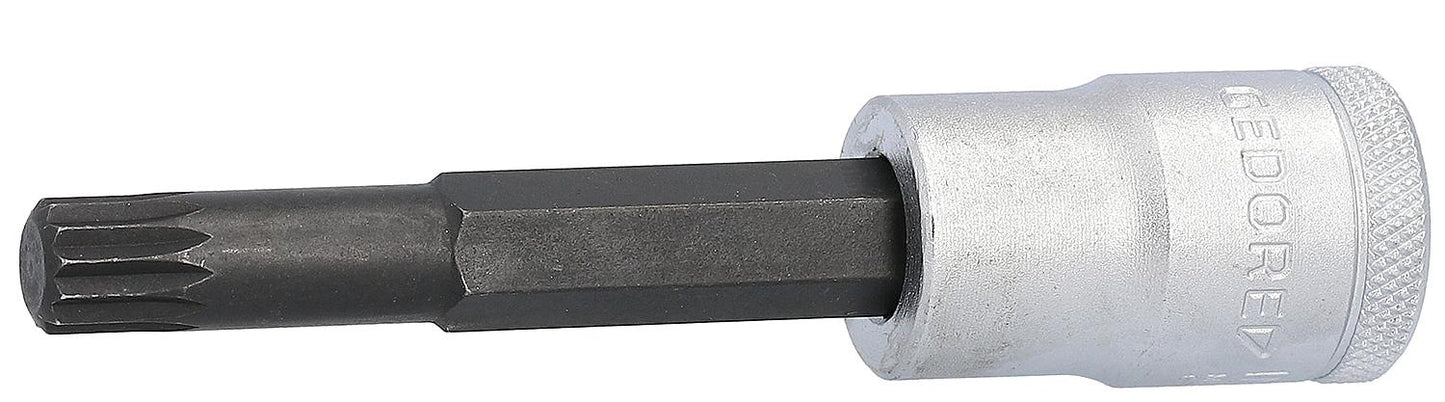 GEDORE long screwdriver insert for internal multi-tooth screws XZN Type INX 19 L 14-100