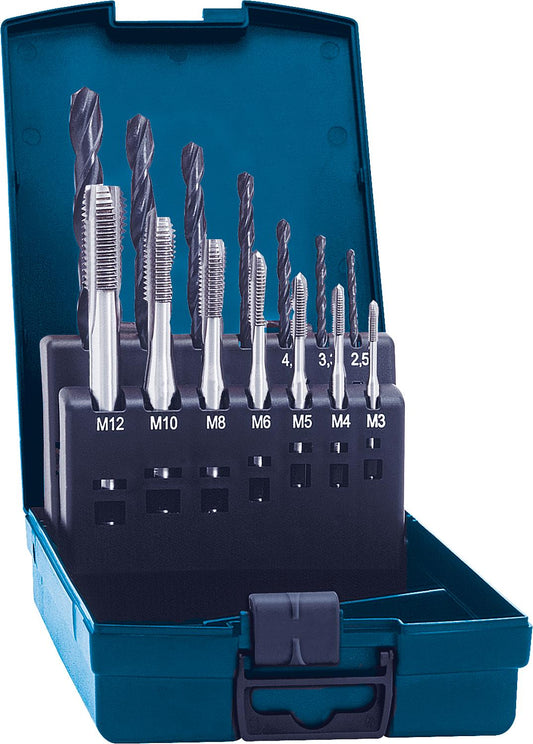 Setverpackung Typ BlueBox mit Maschinengewindebohrern HSSG Form B, M 3 - M 12