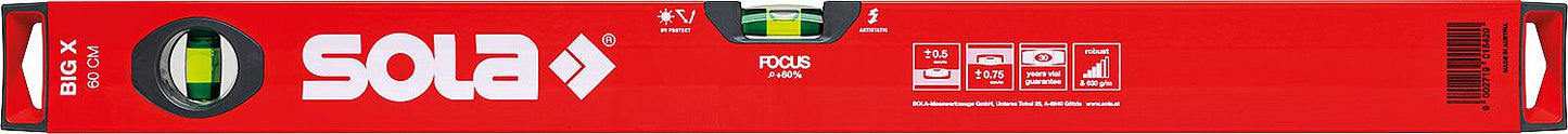 Sola BIG X 3 aluminum spirit level, 800 mm, 2 vials