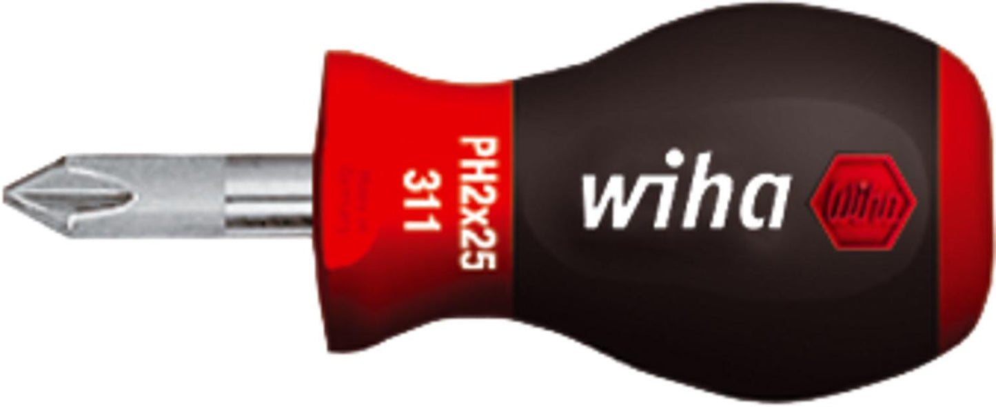Phillips-Schraubendreher Stubby 311SY SoftFinish®, Klinge rund, ChromTop®-Spitze