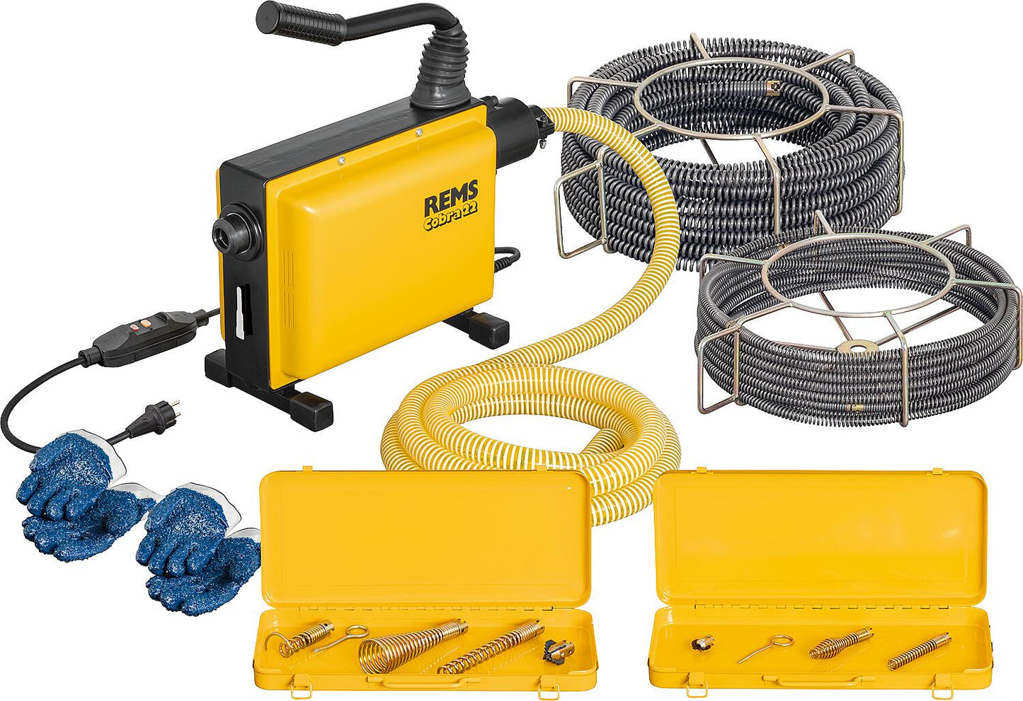 REMS Cobra 22 Set 16+22 5Teilspiralen 16mmx2,3m 5Teilspiralen 22mmx4,5