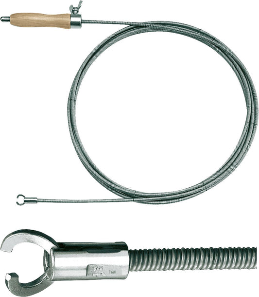 Double-layered pipe cleaning shaft with adjustable handle, 5 m, 7 mm