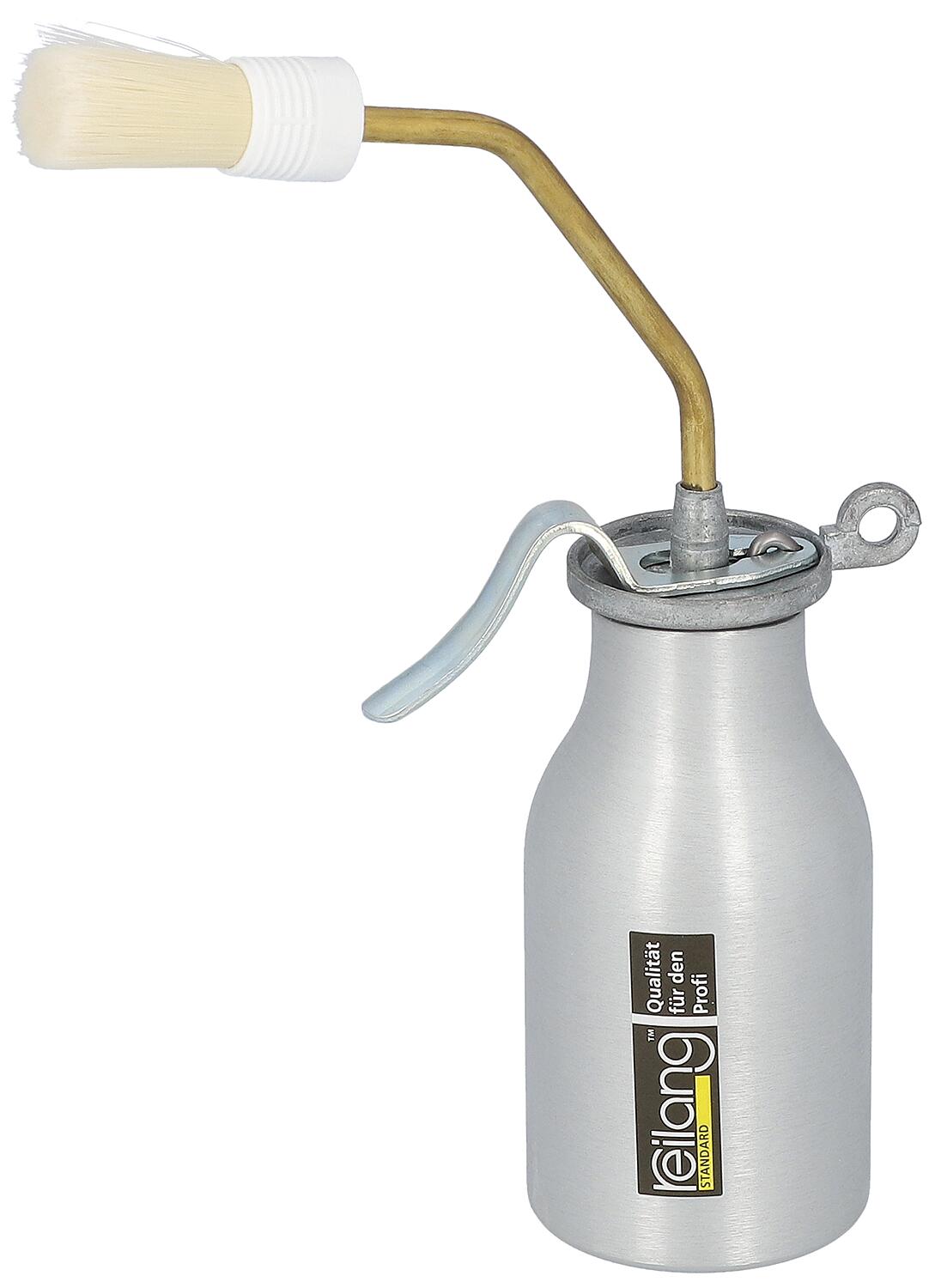 Brush oiler with single pump mechanism, 200 ml capacity, aluminum container
