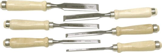 Ensemble de 6 ciseaux à bois avec manche en bois