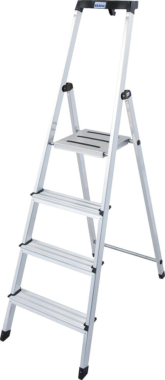 Step ladder, working height 2.85 m, standing height 0.85 m, length 1.60 m, 4 steps