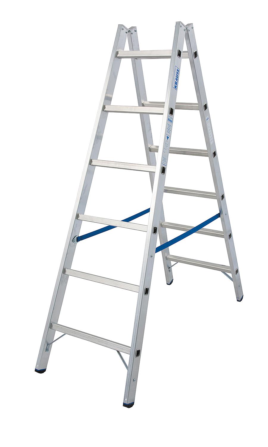 Double rung ladder, working height 3.03 m, ladder height 1.68 m, 2 x 6 rungs