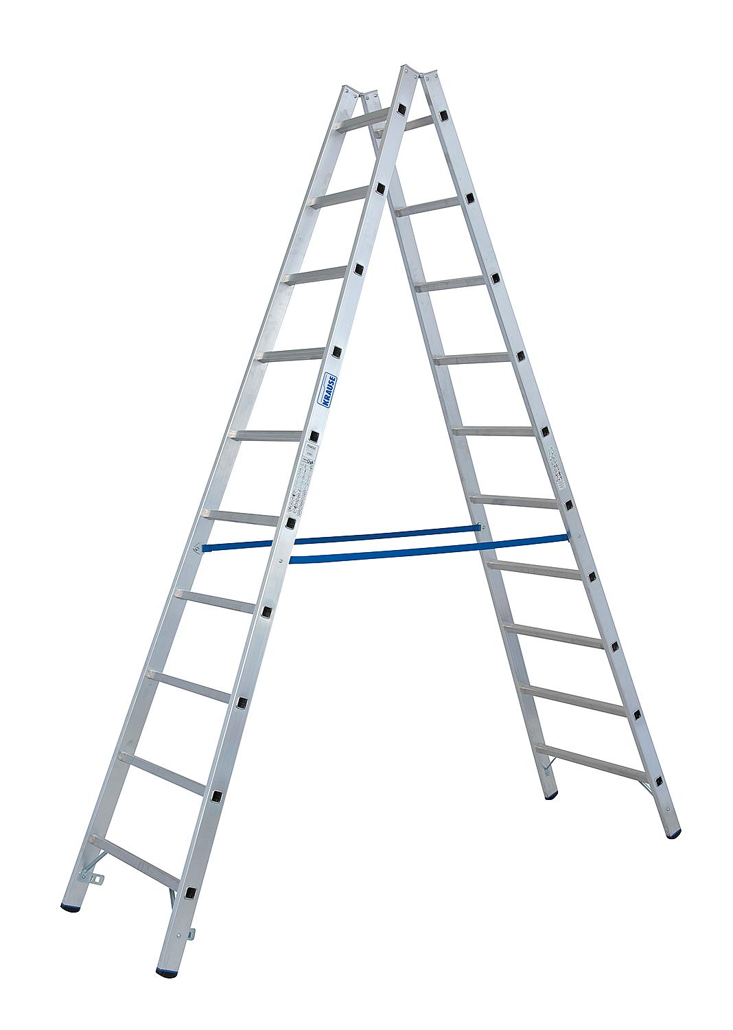 Double rung ladder, working height 3.03 m, ladder height 1.68 m, 2 x 6 rungs