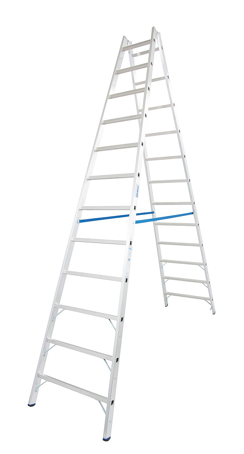 Double rung ladder, working height 3.03 m, ladder height 1.68 m, 2 x 6 rungs