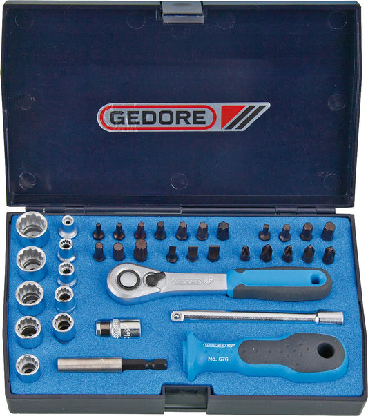 Steckschlüssel-Satz GEDORE D 20 KMU-20, 37-teilig 1/4"