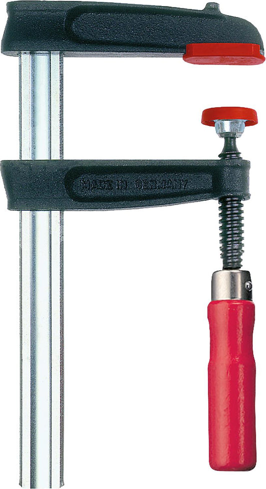 Serre-joint à vis en fonte malléable avec poignée en bois 100 x 50 mm, type TPN10BE