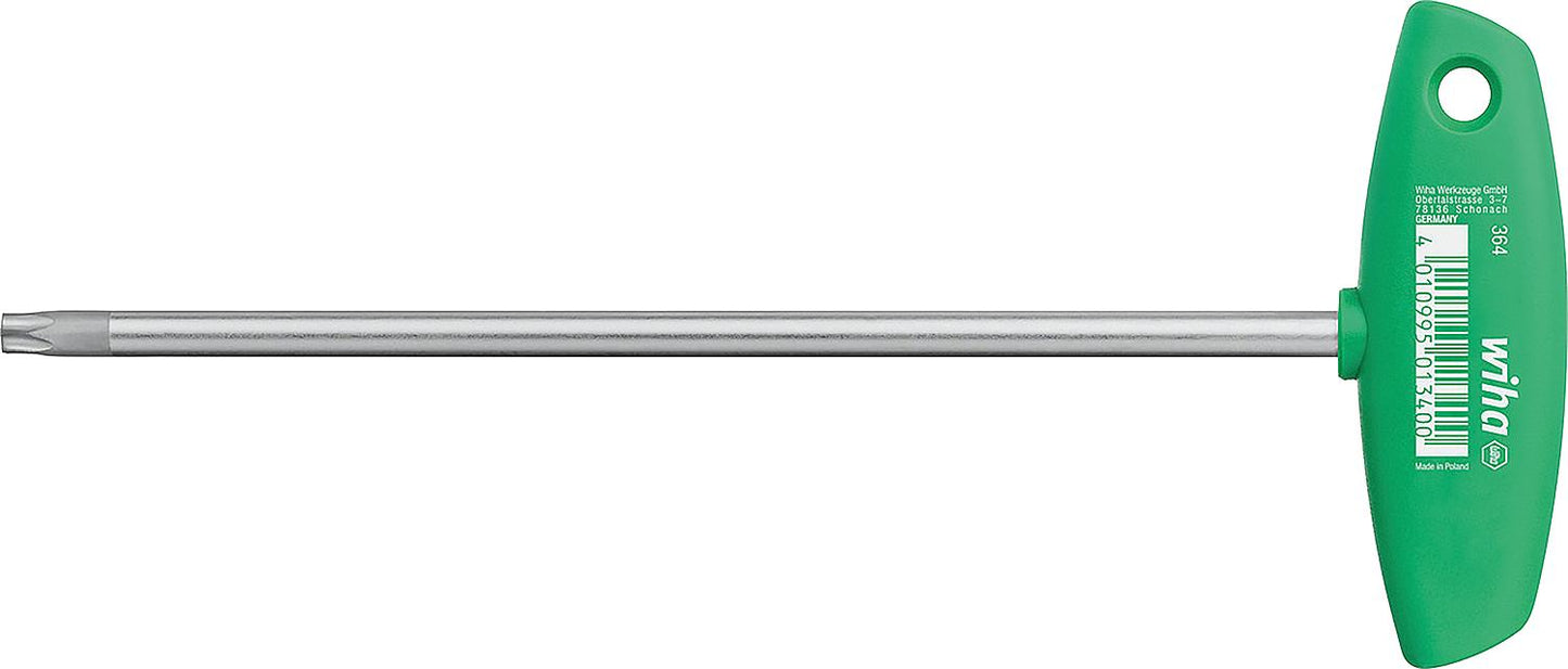 Tournevis Torx® Wiha 364, clé à ergots avec poignée en T, embout ChromTop®, T50 x 250 mm