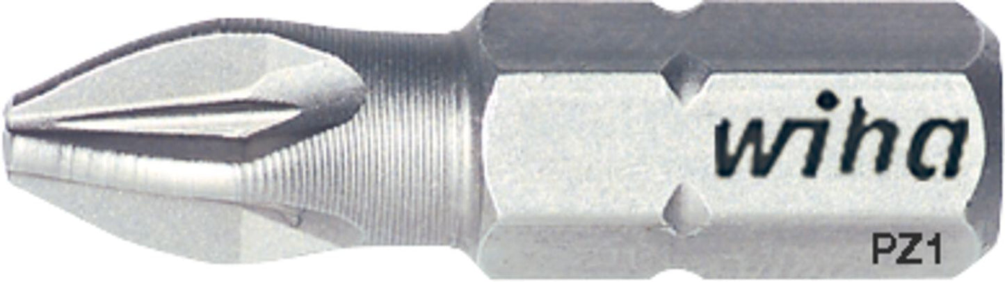 Pozidriv bit wiha 7012Z Standard with 1/4" drive, short, PZ1 x 25 mm