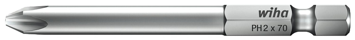 Wiha 7041Z Professional Phillips bit with 1/4" drive, long, PH1 x 70 mm