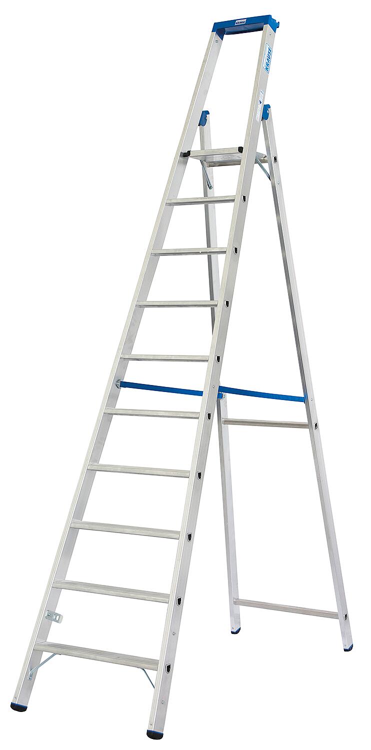 Step ladder, working height 2.95 m, standing height 0.95 m, height 1.71 m, 4 steps