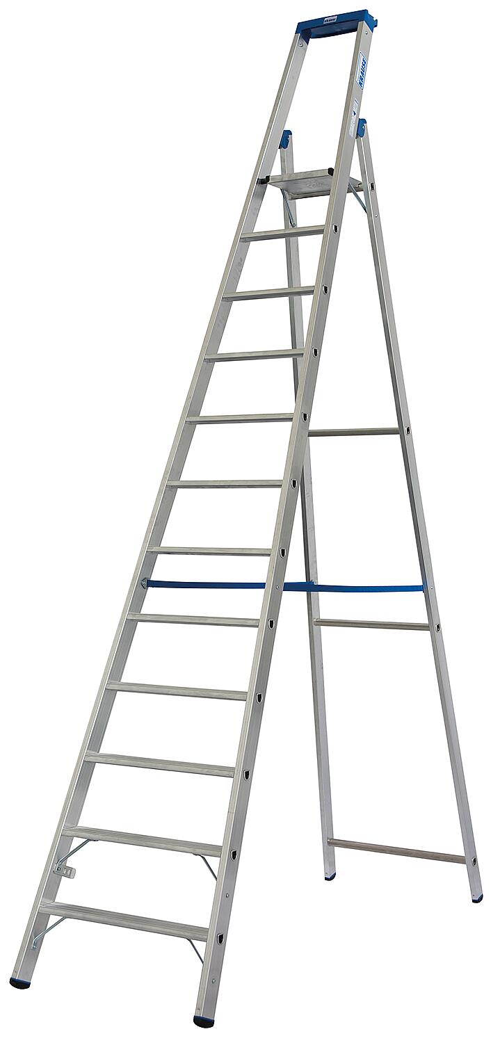 Step ladder, working height 2.95 m, standing height 0.95 m, height 1.71 m, 4 steps