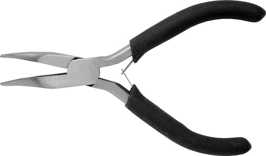 Pince à bec plat de mécanicien L : 114 mm, mâchoires courbes