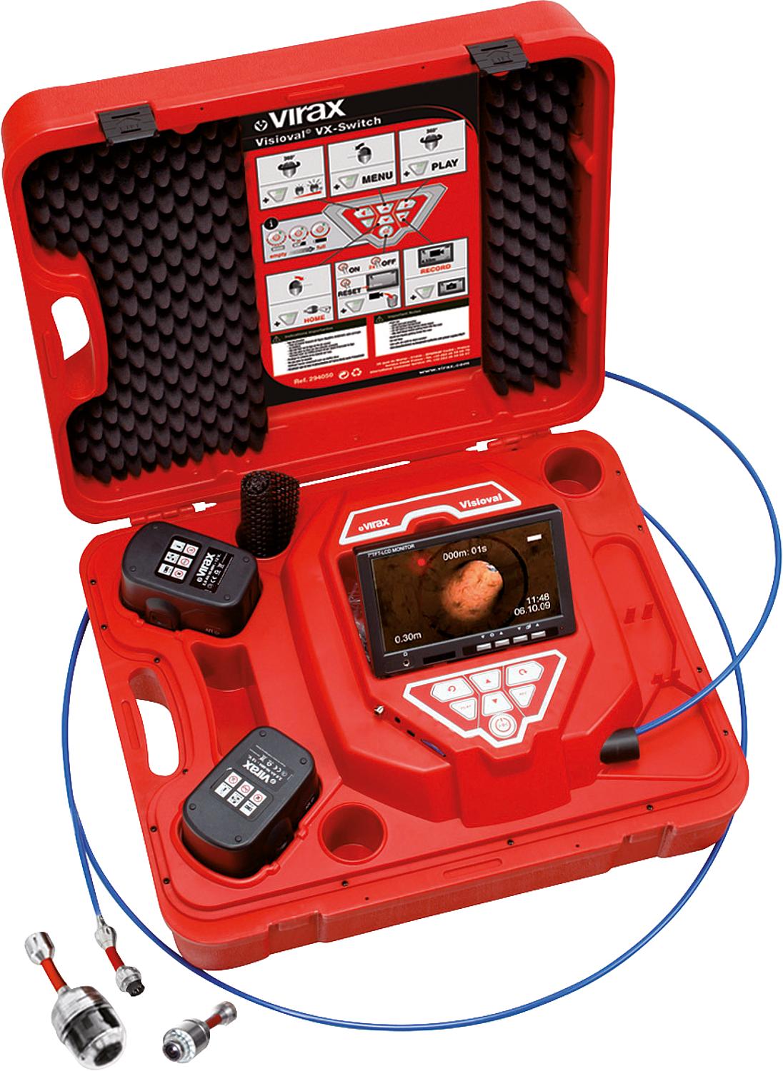 Caméra d'inspection Visioval VX-40 Switch, ø : 40 + 26 mm, avec têtes de caméra interchangeables