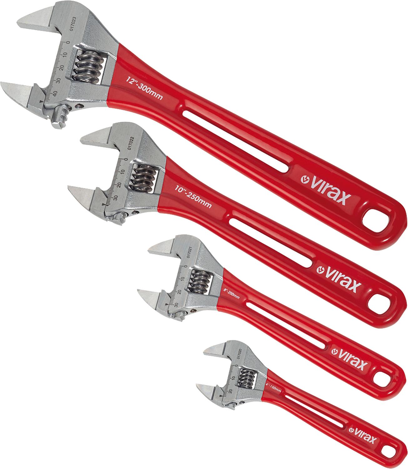 Adjustable wrench with narrow jaws, W: 24mm