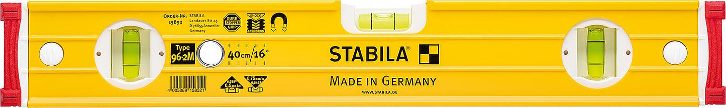 Niveau à bulle Stabila Type 96-2 M, 61 cm, avec système magnétique