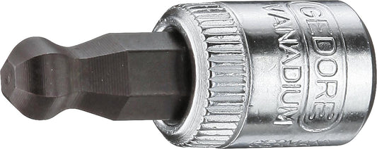 Schraubendrehereinsatz 1/4" Innen-Sechskant mit Kugelkopf, metrisch, kurz