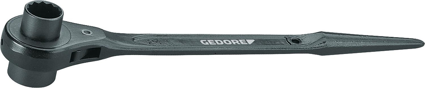 GEDORE steel construction ratchet double 6-point, type 29 19x22