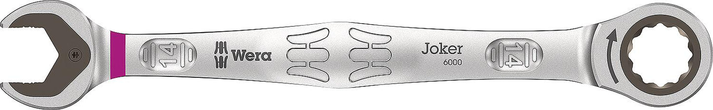 Wera 6000 Joker open-end/ring ratchet wrench, metric, 8.0 x 144 mm